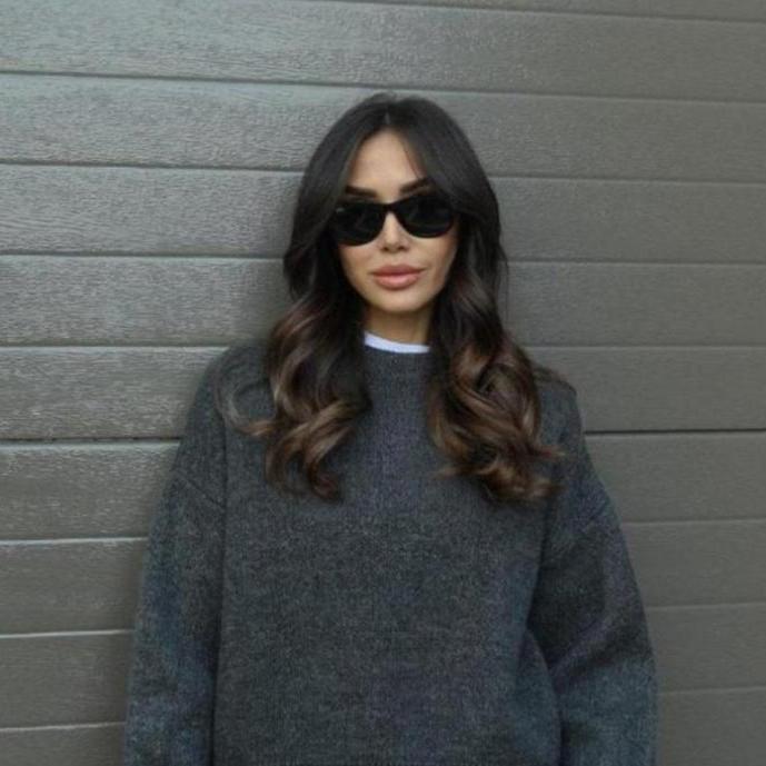 Knitted Skirt Sweater Set