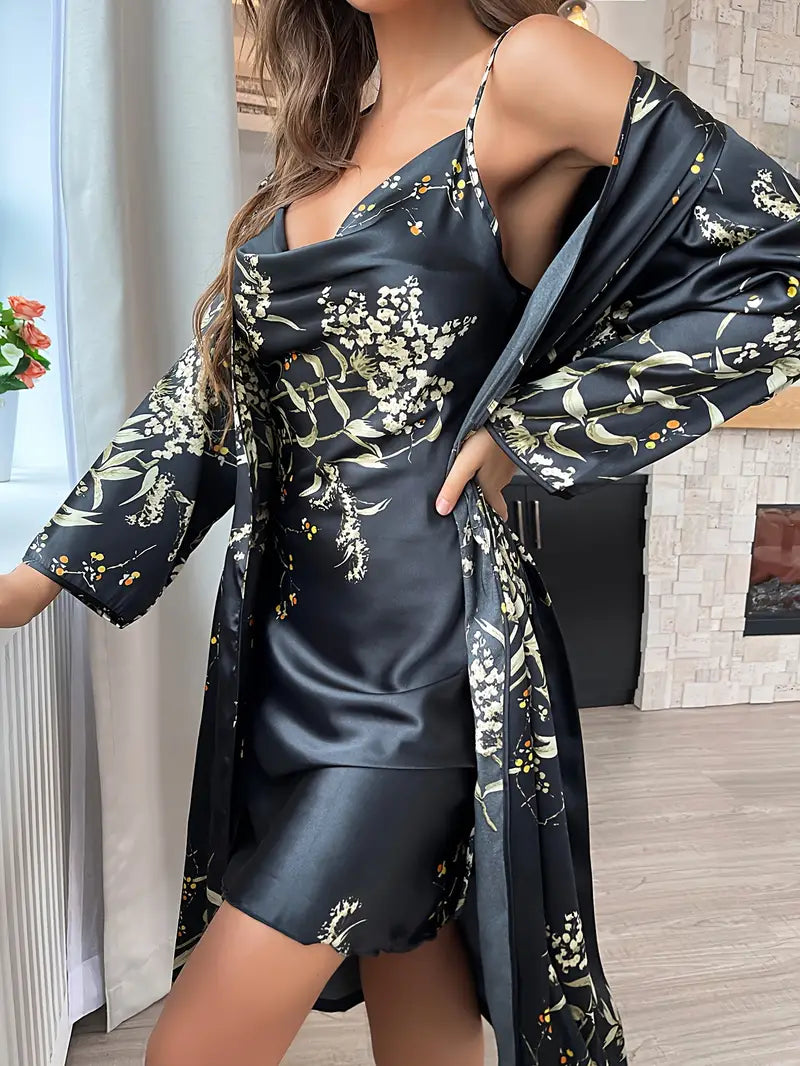 Elara Ave™- Elegant Satin Sleepwear Set