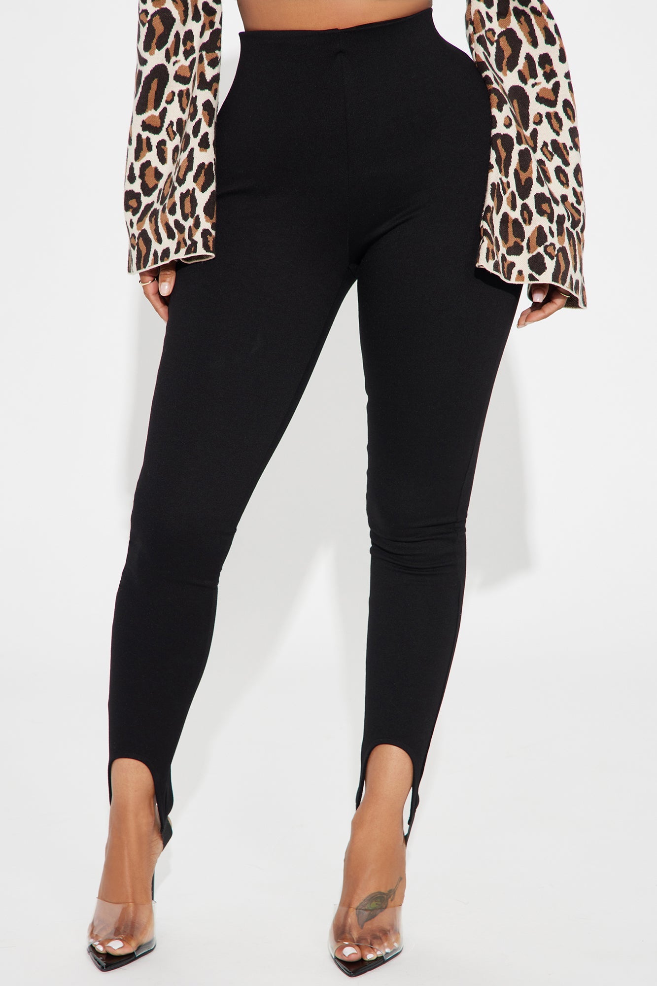 Gigi Ponte Stirrup Legging - Black